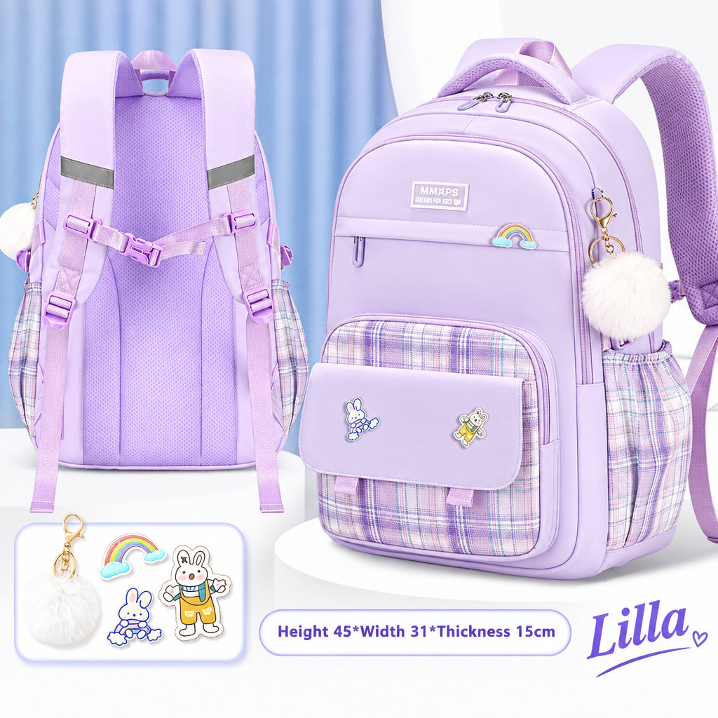 Zaino scuola per ragazze colori pastello
