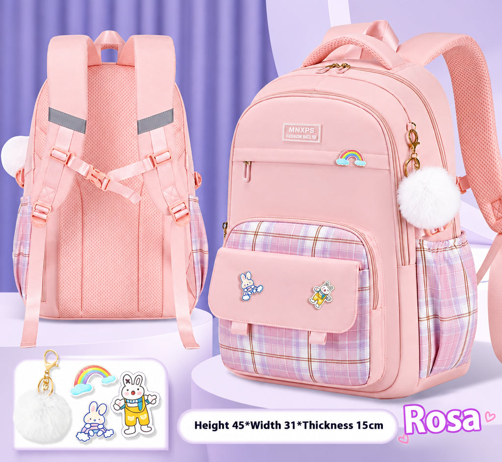 Zaino scuola per ragazze colori pastello